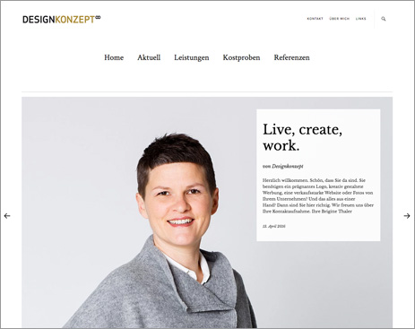 Homepage Designkonzept