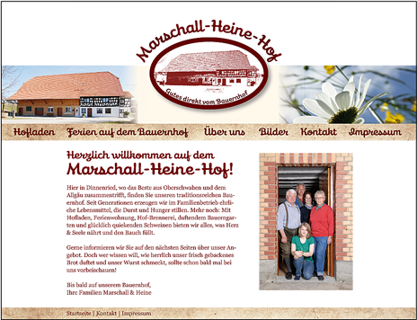 Internetseite Marschall Heine Hof