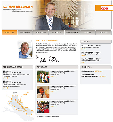 Internetseite Lothar Riebsamen
