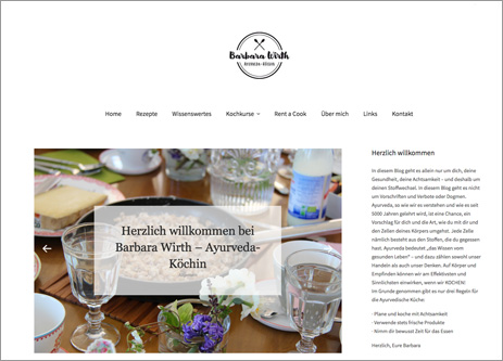 Homepage Barbara Wirth Ayurveda-Köchin