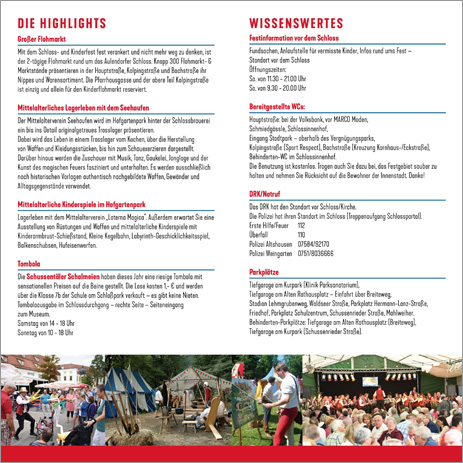 Programmheft Schloss-& Kinderfest